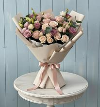 Букет цветов из:  Розы и Лизиантусы #REPLACE_PRED# Приморско-Ахтарске