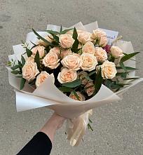 Букет Кремовые розы Латте в Приморско-Ахтарске