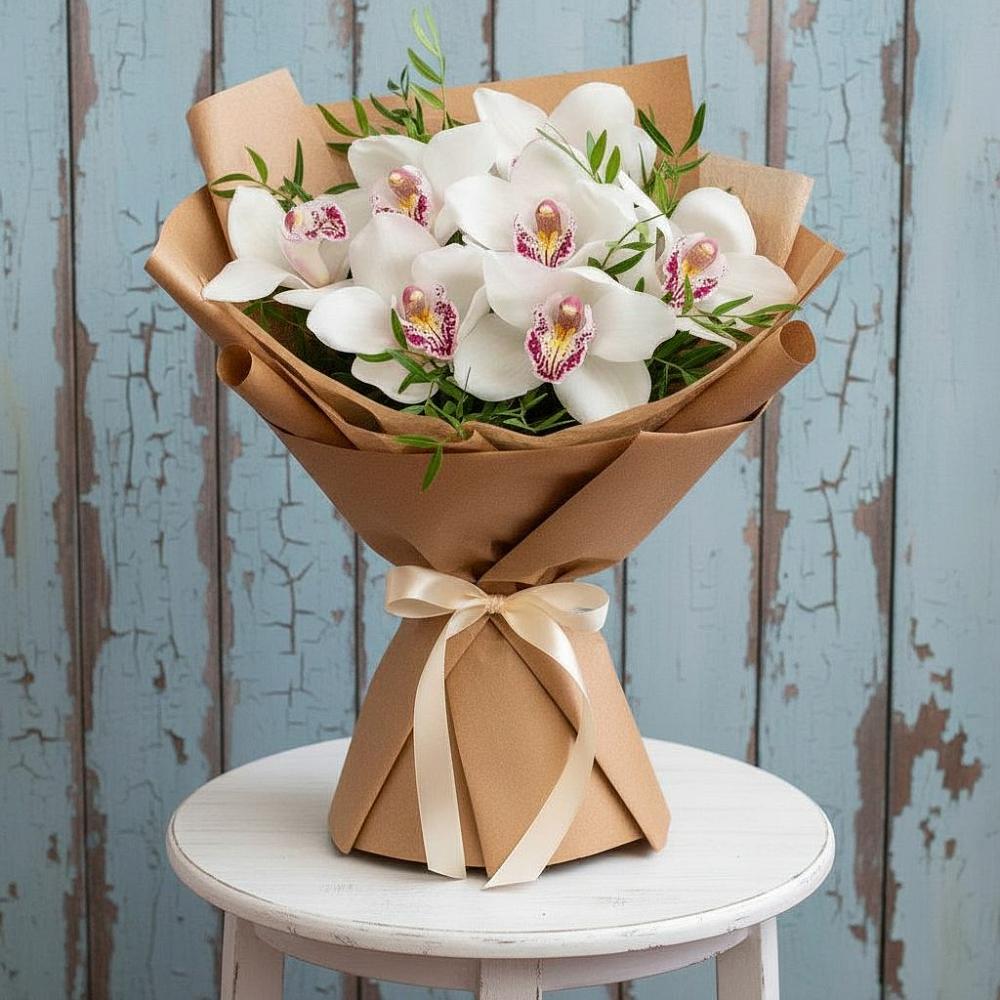 Букет цветов из: Орхидеи и Розы в Приморско-Ахтарске