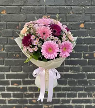Букет цветов из:  Герберы и Хризантемы #REPLACE_PRED# Приморско-Ахтарске