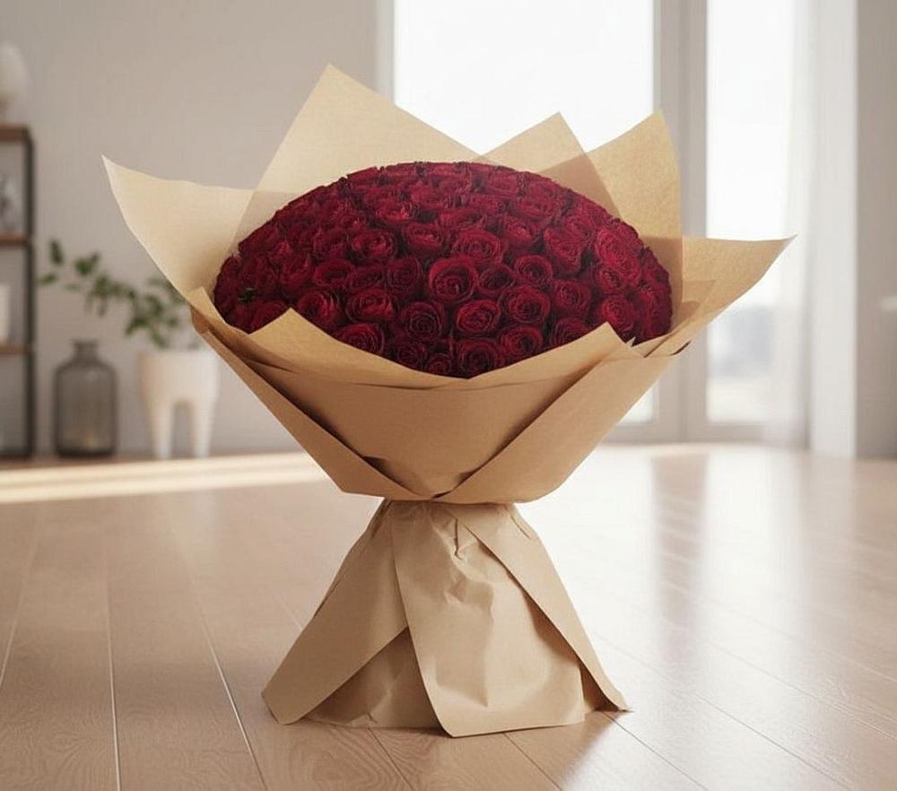 Букет 101 Красная роза в Приморско-Ахтарске